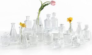 Glass Bud <strong>Vase</strong> for <strong>Flowers</strong> Mini Bud <strong>Vases</strong> in Bulk Rustic Wedding Decorations Deco Glass &amp; Crystal Art Customized Packing - Product Image 6