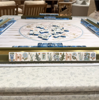 Ensemble de Mahjong Américain de Luxe Thème Océan 160 Pièces en Acrylique Motif Crabe Portable Divertissement Personnalisé Vente en Gros Coffret Cadeau