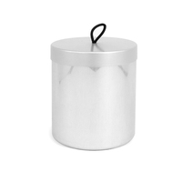 Récipient métallique vide cosmétique en métal Pot en aluminium noir mat Boîtes de conserve vides en aluminium Boîtes à bougies en métal