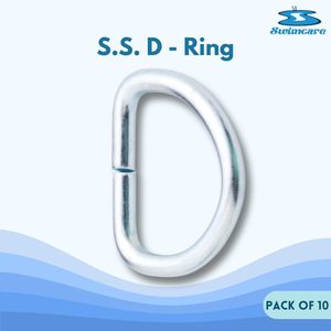 Swimcare Stainless Steel D Ring 0.2 Inch Rod 1.7 Inch End to End for <b>Pool</b> Cover Straps - Product Image 5