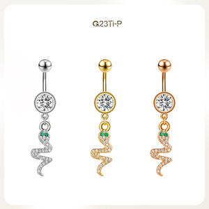Anello di <span class=keywords><strong>ombelico</strong></span> dell'<span class=keywords><strong>ombelico</strong></span> dei monili penetranti del corpo dello zircone intarsiato anelli di pancia di lusso all'ingrosso delle donne - Product Image 1