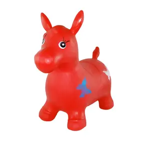 Inflatable unicorn jumping animals/horse toy with light and music/ride on toy 2022