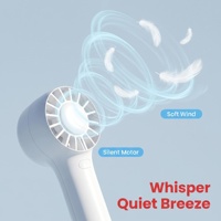 Ventilateur portable à logo personnalisé, puissant et tendance, mini ventilateur blanc portable pour extérieur, idéal pour l'été