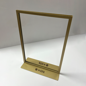 Thực tế kim loại Máy tính để bàn Menu hiển thị bảng Áp phích thẻ kinh doanh đứng cho cửa hàng văn phòng Bảng trang trí phụ kiện - Product Image 4