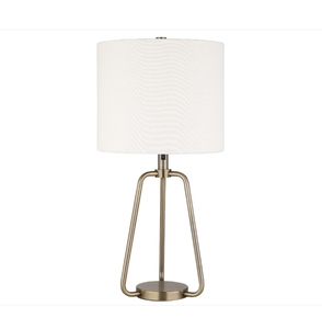 Lámpara de Escritorio de Tubo Cruzado con Acabado Bronce Cepillado Iron Light, con Base con Puerto de Alimentación USB para Sala de Lectura, Habitación de Huéspedes, Hotel - Product Image 1