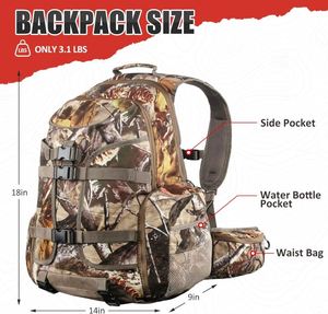 Échantillon gratuit, fabrication chinoise, sac à dos de camping multifonctionnel, grande capacité, sac à dos de chasse - Product Image 2