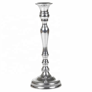 Antique Silver Plating Metal Lamp Candle Holder High Finishing Home & Hotel Decor Trendy Tabletop Ware Luxury Candle Stand - Product Image 2