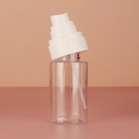 Flacon pulvérisateur plat vide en PET blanc de 100 ml, rechargeable, avec pompe à émulsion et buse de pulvérisation fine pour cosmétiques et soins de la peau