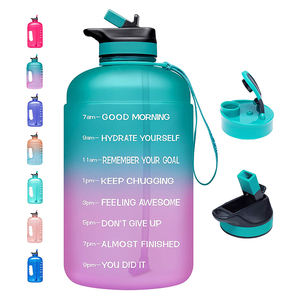 Jarra de agua deportiva grande, 1 galón/128oz, gradiente motivacional, a prueba de fugas, Tritan, sin BPA, con <span class=keywords><strong>marcador</strong></span> de tiempo y paja - Product Image 5