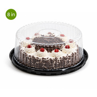 Boîte à gâteau en plastique transparente jetable de 8 pouces