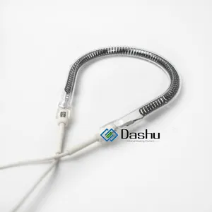 DaShu Tungsten Halogen Quartz Heating Tube Round Shape Carbon Fiber Infrared Quartz Heater Tube