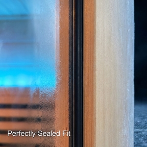Sauna à vapeur sèche au design moderne, poêle à bois, électrique, pour 2 personnes, en bois de cèdre, avec panneau de commande - Product Image 4