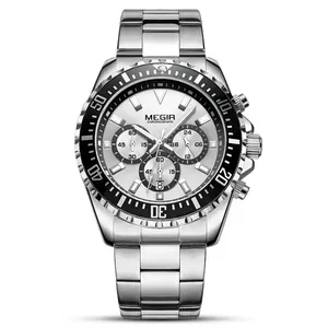 Reloj de Pulsera Cronógrafo MEGIR 2064 de Moda para Negocios, Reloj de Cuarzo para Hombre, Marca de Relojes de Acero Inoxidable, Relojes de Pulsera Megir - Product Image 2