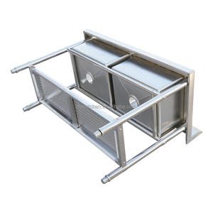 Handmade MST S-2 304 thép không gỉ undermount bồn rửa nhà bếp với đôi Bát vuông Chải bề mặt thiết kế hai lỗ - Product Image 2