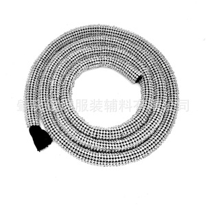 Cuerda de malla de aluminio con 12 filas de diamantes de imitación de 1.2 cm para accesorios de ropa, joyería y bricolaje - Product Image 2