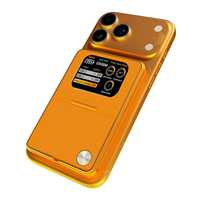 Support magnétique ultra-fin en alliage d'aluminium avec batterie externe sans fil 20W à charge rapide, portable et mince pour voyage, 5000mAh, avec écran TFT