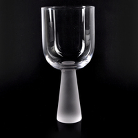 Copa de Vino Tinto de Cristal Transparente Soplado a Mano, Sin Plomo, con Tallo Largo, Sostenible, Reutilizable, Contemporánea, de Cristal, con Tallo Grueso
