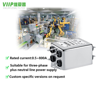 Filtre RFI triphasé VIP3 10A 480V de qualité industrielle, suppresseur de bruit de ligne électrique CA pour l'alimentation industrielle en Amérique du Nord