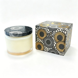 Bougie parfumée en cire de soja avec verre gaufré personnalisé, emballage avec logo privé, bougie aromatique pour la maison, cadeaux d'aromathérapie, vente en gros, décoration intérieure - Product Image 3