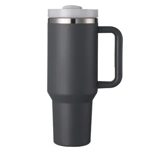 Tazza da viaggio in acciaio inossidabile CUPPARK 40oz Adventure Quencher con manico e bicchiere di paglia