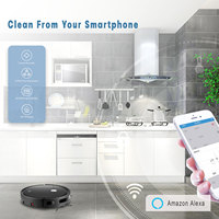 Robot aspirateur intelligent 3-en-1 avec fonction serpillière, filtre HEPA, fonctions humide et sec, alimenté par batterie, navigation gyroscopique pour hôtels