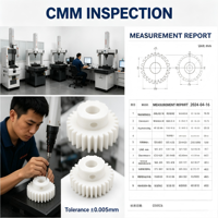Service d'usinage CNC OEM ODM : Engrenages de transmission en POM avec dents sans bavures pour systèmes d'assemblage robotisé
