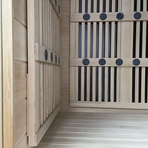 Phòng xông hơi khô hiện đại bằng gỗ tuyết tùng đỏ Hemlock 2 người, bán chạy, sản xuất theo đơn đặt hàng (OEM/ODM) - Product Image 4