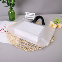 Sac en plastique jetable en LDPE imperméable, imprimé sur mesure, thermoscellable, avec poignée, pour l'emballage