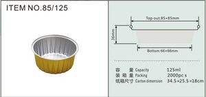 Vasos Desechables Redondos de Aluminio de 125 ml con Tapa de PP, Mini Bandeja para Pasteles, Contenedor de Grado Alimenticio - Product Image 6
