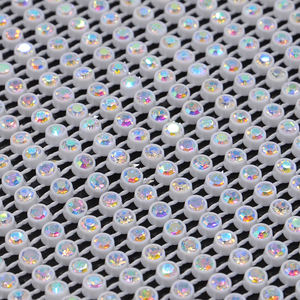 Espumosos 24 líneas de cristal de moda de color <span class=keywords><strong>amarillento</strong></span> de rhinestone de la malla recorte de ropa - Product Image 1