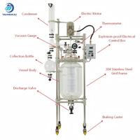 Réacteur en verre à double enveloppe antidéflagrant OEM de 20 L avec agitateur en PTFE pour le processus de séparation d'huiles essentielles en laboratoire et en usine