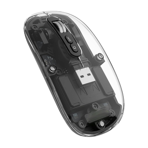 Ratón inalámbrico recargable transparente con retroiluminación LED BT5.1/2,4G Ratones de modo dual para <span class=keywords><strong>Bluetooth</strong></span> para <span class=keywords><strong>Mac</strong></span> iPad MacBook Laptop PC - Product Image 1