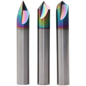 Wholesale Solid <strong>Tungsten</strong> Carbide 60/90/120 Degree Chamfer <strong>End</strong> <strong>Mills</strong> for CNC Machines - Product Image 1