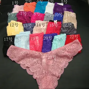 2024 Assorted Color Transparent Design Temptation Perspective Pants Women Lace Underwear Random Mix Women Underwear