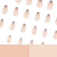 Uñas Postizas de Ataúd Largo para Boda o Compromiso, Uñas Acrílicas Hechas a Mano, Fabricación de Uñas Artificiales de Almendra