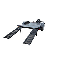La remorque tandem entièrement soudée résistante d'usine avec abaissent la rampe 4000kg