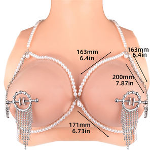 QKKQ Bondage BDSM pinzas para pezones cadenas triples masajeador pinzas para pecho juguete sexual esclavo SM juego Labia clítoris Clips para mujer y hombre - Product Image 2