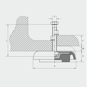 Pieds de support pour machines série Effbe Lm, en acier inoxydable, amortisseurs industriels, support actif et passif - Product Image 4
