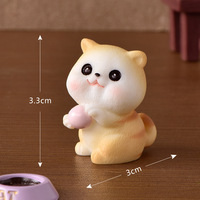 Figurine en résine personnalisée, écologique, mignonne, thème chaton coquin, modèle de bricolage pour mini-jardin paysager, tenant un ballon de laine, pour décoration intérieure à thème animal