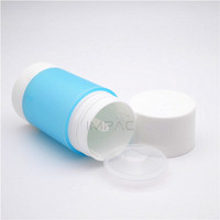 Tube de baume corporel rond vide PP 50g, conteneur de 75ml avec mécanisme rotatif, emballage personnalisé couleur, tube déodorant
