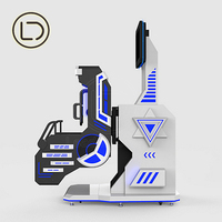 LeaderDream último asiento único 9D deporte interior adultos niños juego de disparos realidad Virtual VR 360 silla simulador de vuelo