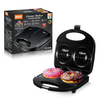 Machine à donuts électrique domestique transfrontalière standard UE, entièrement automatique, grande taille 10 cm, double face, double port