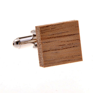 Personalizado al por mayor de alta calidad nuevos hombres accesorio aleación elegante natural rojo madera <span class=keywords><strong>gemelos</strong></span> para traje camisas - Product Image 5