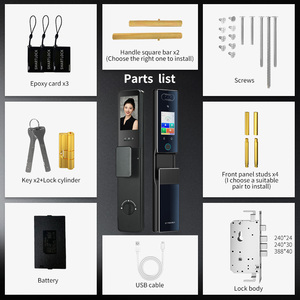 Rumah pintar 3D otomatis penuh, pengenalan wajah sidik jari kunci pintu pintar Cerradura De Puerta cerdas Buka kunci aplikasi Tuya - Product Image 4