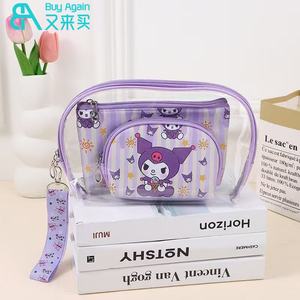 Proveedor Mayorista en Línea de Set de Bolsas de Cosméticos de PVC Transparente e Impermeable con Personaje de Dibujos Animados de Hello Kitty - Product Image 6