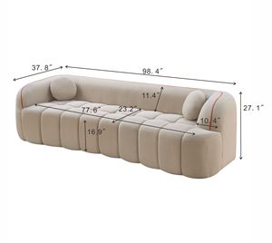 Sofá irregular comprimido al vacío, sofá de tela tejida para dos personas, sofá burbuja con forma de arco suave, envío enrollado que ahorra espacio - Product Image 3