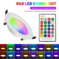 Lámpara de Techo Inteligente de Aluminio Moderna Personalizada al por Mayor, WiFi+Zigbee, Control Remoto por Aplicación Tuya, CCT Regulable, Luz LED Empotrada para Interiores