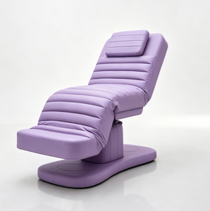 Fauteuil de soin électrique moderne de luxe rouge pour cils, réglable, en cuir synthétique, pour salon de beauté, équipement de spa incurvé 3 - Product Image 1