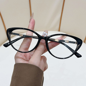 Women Cat Eye <b>Eyeglasses</b> <b>Frames</b> Full Rim Lightweight Comfortable Solid Color Fashion Glasses - Product Image 3