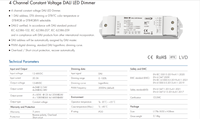 SKYDANCE 4 canaux 12-48v tension constante DT8 contrôleur DALI LED gradateurs pour veilleuse DA4-M
